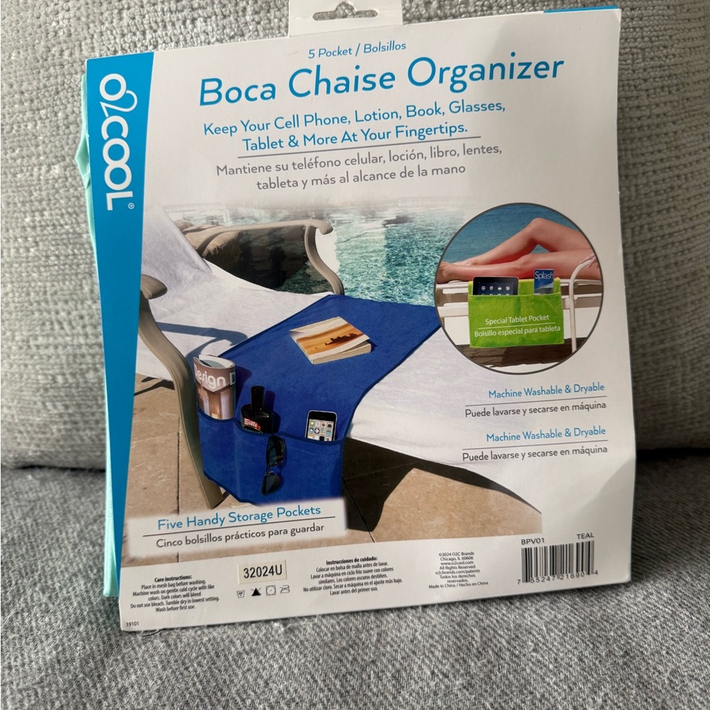 Lite Green Boca Chaise Organizer